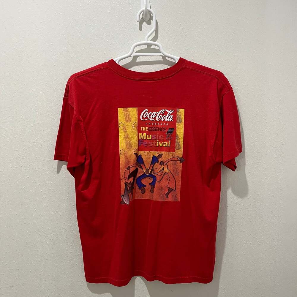 Vintage Coca Cola music festival T shirt Fruit of the loom red XL